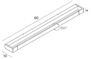 MAXLIGHT W0319 - LED Koupelnové nástěnné svítidlo FLINK LED/18W/230V IP44 zlatá