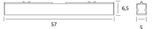 MAXLIGHT C0190D - LED Stmívatelné stropní svítidlo LINEAR LED/18W/230V černá