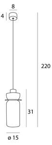 MAXLIGHT P0531 - LED Lustr na lanku SIGNATURE LED/8W/230V pr. 15 cm mosaz/čirá