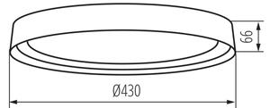 Kanlux 37319 - LED Stropní svítidlo NIFU LED/17,8W/230V pr. 43 cm bílá/černá