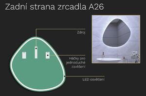 Organické LED zrcadlo do koupelny s osvětlením A26