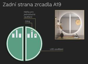 Atypické zrcadlo s LED osvětlením A19 S