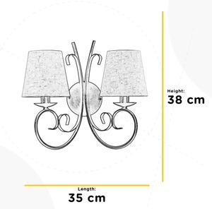 ONLI - Nástěnné svítidlo POMPEI 2xE14/6W/230V bronzová