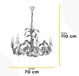 ONLI - Lustr na řetězu COLLANA 6xE14/6W/230V bronzová/zlatá