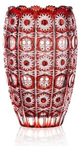 Bohemia Crystal Ručně broušená váza Murinas Rubín 205mm