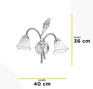 ONLI - Nástěnné svítidlo QUERCIA 2xE14/6W/230V