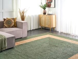 Jutový koberec 300 x 400 cm zelený KARAKUYU