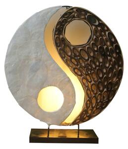 Stolní lampa Ying Yang z přírodních materiálů, 30 cm