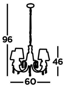 Searchlight 6885-5CC - Lustr na řetězu PORTICO 5xG9/33W/230V chrom