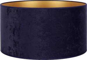 Duolla - Stínidlo univerzální VELVET E27 pr. 35 cm modrá/zlatá
