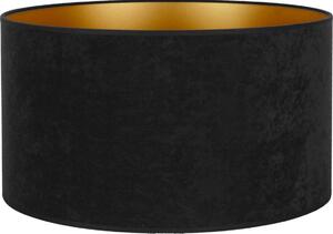 Duolla - Stínidlo univerzální VELVET E27 pr. 35 cm černá/zlatá