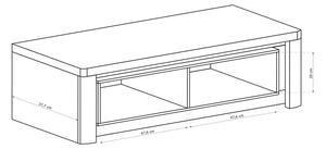 Televizní stolek DORITH - dub ribbeck / bílý