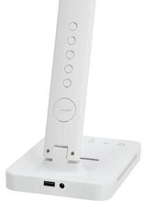LED Stm. lampa s bezdr. nab. QI, displejem a USB portem LED/7W/230V 3000-6000K