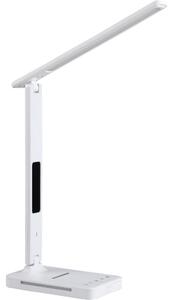 LED Stm. lampa s bezdr. nab. QI, displejem a USB portem LED/7W/230V 3000-6000K
