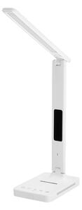 LED Stm. lampa s bezdr. nab. QI, displejem a USB portem LED/7W/230V 3000-6000K