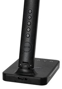 LED Stm. lampa s bezdr. nab. QI, displejem a USB portem LED/7W/230V 3000-6000K