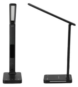 LED Stm. lampa s bezdr. nab. QI, displejem a USB portem LED/7W/230V 3000-6000K