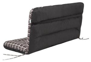 Polštář na houpačku ANIA 120 cm károvaný, hnědý