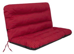 Polštář na houpačku ANIA 120 cm pásky, červený