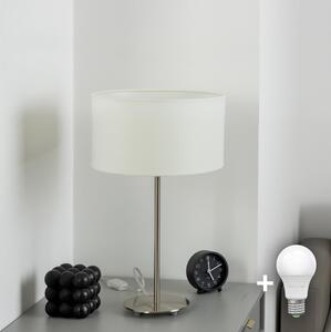 Eglo - LED Stolní lampa TUNJA 1xE27/60W/230V 38,5 cm matný chrom/bílá