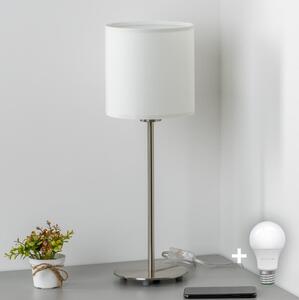 Eglo - LED Stolní lampa TUNJA 1xE27/60W/230V 38,5 cm matný chrom/bílá