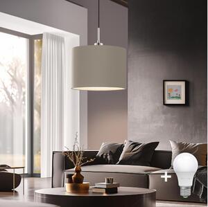 Eglo - LED Lustr na lanku TUNJA 1xE27/60W/230V taupe