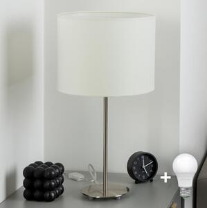 Eglo - LED Stolní lampa TUNJA 1xE27/60W/230V 38,5 cm matný chrom/bílá