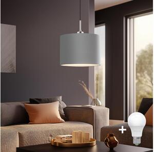 Eglo - LED Lustr na lanku TUNJA 1xE27/60W/230V šedá