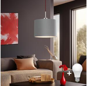 Eglo - LED Lustr na lanku TUNJA 1xE27/60W/230V šedá