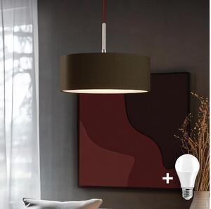 Eglo - LED Lustr na lanku TUNJA 1xE27/60W/230V hnědá