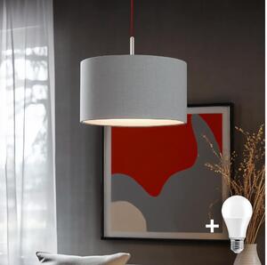 Eglo - LED Lustr na lanku TUNJA 1xE27/60W/230V šedá