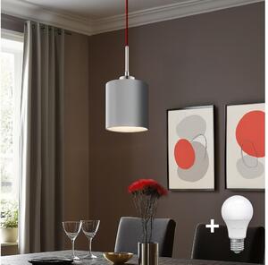 Eglo - LED Lustr na lanku TUNJA 1xE27/60W/230V šedá