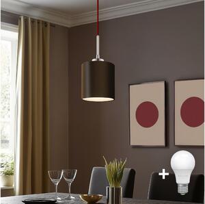 Eglo - LED Lustr na lanku TUNJA 1xE27/60W/230V hnědá