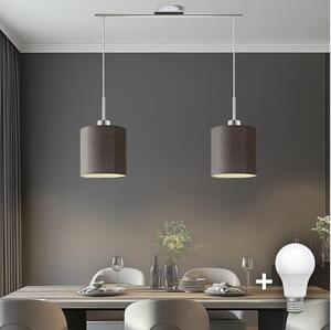 Eglo - LED Lustr na lanku TUNJA 2xE27/60W/230V hnědá