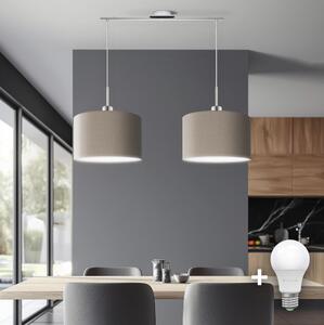 Eglo - LED Lustr na lanku TUNJA 2xE27/60W/230V taupe