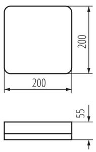 Kanlux 37295- LED Technické stropní svítidlo IPER LED/19W/230V IK10 IP65 hranatý bílá