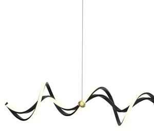LED Lustr na lanku COLIA LED/55W/230V černá/zlatá