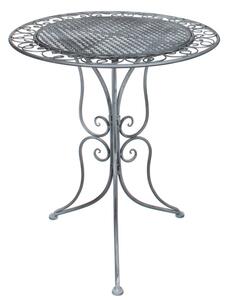 DEMA Zahradní stůl kovový 60 cm Provence, šedý 94102D