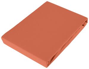 ELASTICKÉ PROSTĚRADLO, žerzej, terracotta, 180/200 cm Bio:Vio - Prostěradla