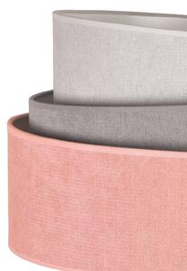 Stolní lampa Pastell Trio růžová/šedá, výška 50cm