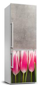 Nálepka fototapeta lednička Růžové tulipány FridgeStick-70x190-f-102142486