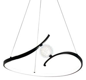 LED Lustr na lanku PERLA LED/34W/230V černá