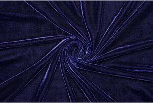 Samet velur elastický - Tmavě švestkově modrý