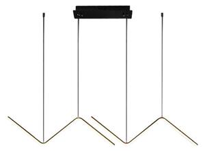 LED Lustr na lanku VERTE 2xLED/11W/230V černá