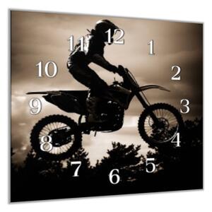 Nástěnné hodiny motocross 30x30cm - plexi