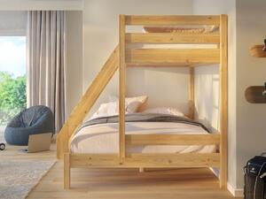 Patrová postel Harry - natur Borovice přírodní 140x200 cm