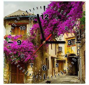 Obraz s hodinami Staré město v Provence Rozměry: 30 x 30 cm