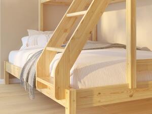 Patrová postel Harry - natur Borovice přírodní 90x200 cm