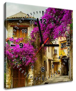 Obraz s hodinami Staré město v Provence Rozměry: 30 x 30 cm