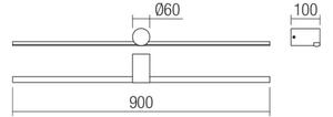 Redo 01-4034 - LED Koupelnové osvětlení zrcadla ROW LED/18W/230V 90 cm IP44 bílá